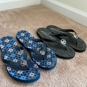 Michael Kors and COACH Flip Flop bundle